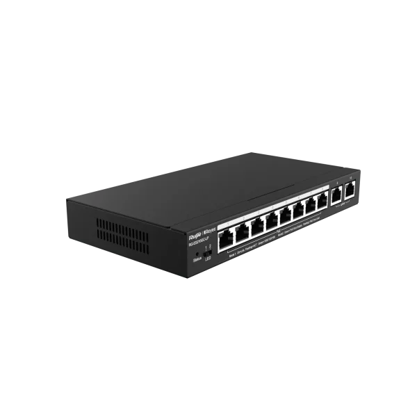 RG-ES210GC-LP, 10-Port Gigabit Smart Cloud Managed PoE Switch